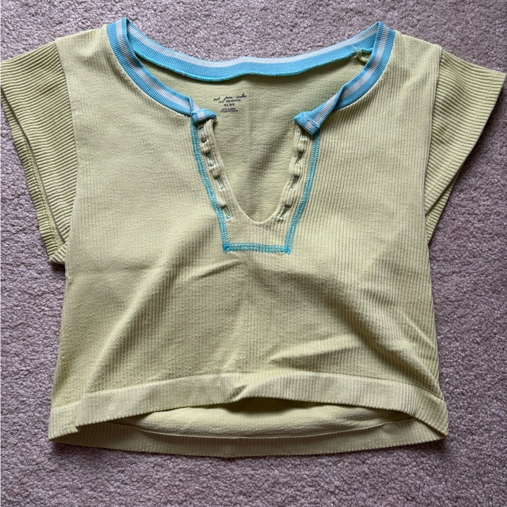 Urban Outfitters Green and Blue Crop Top
